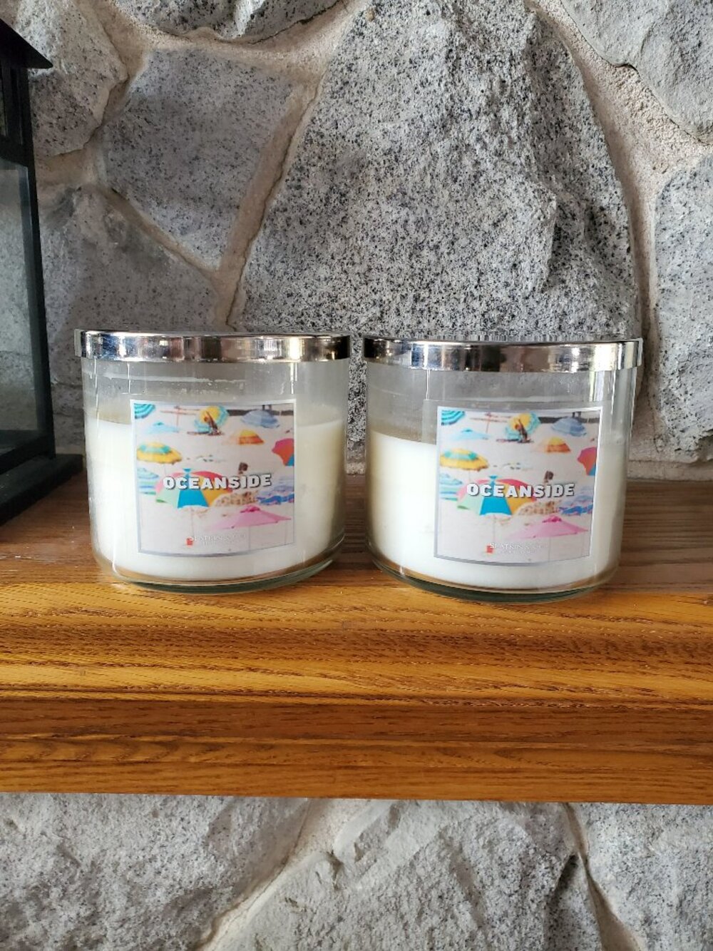 2 Slatkin & Co. Oceanside 3 Wick Jar Candle 14.5 oz Bath & Body Works